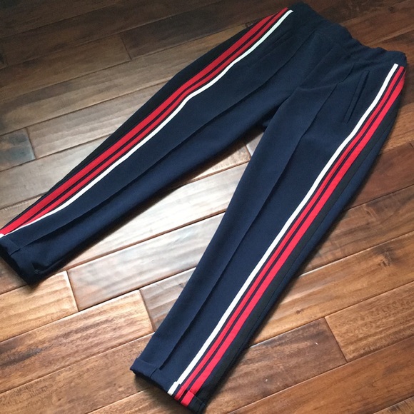 Zara Pants - Zara Navy Pants with Side Stripe